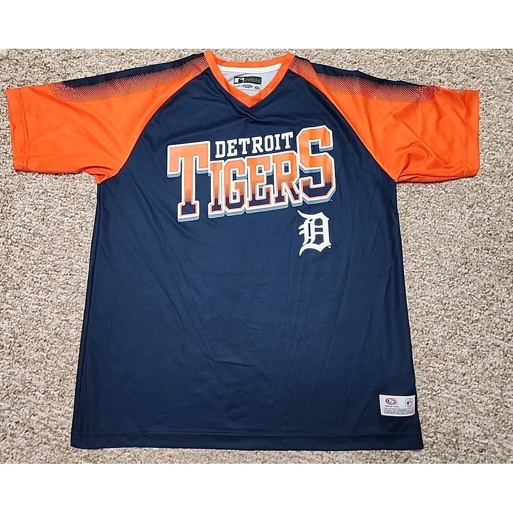 Detroit Tigers Performance Adult XL Blue/Orange True Fan Genuine MLB Baseball